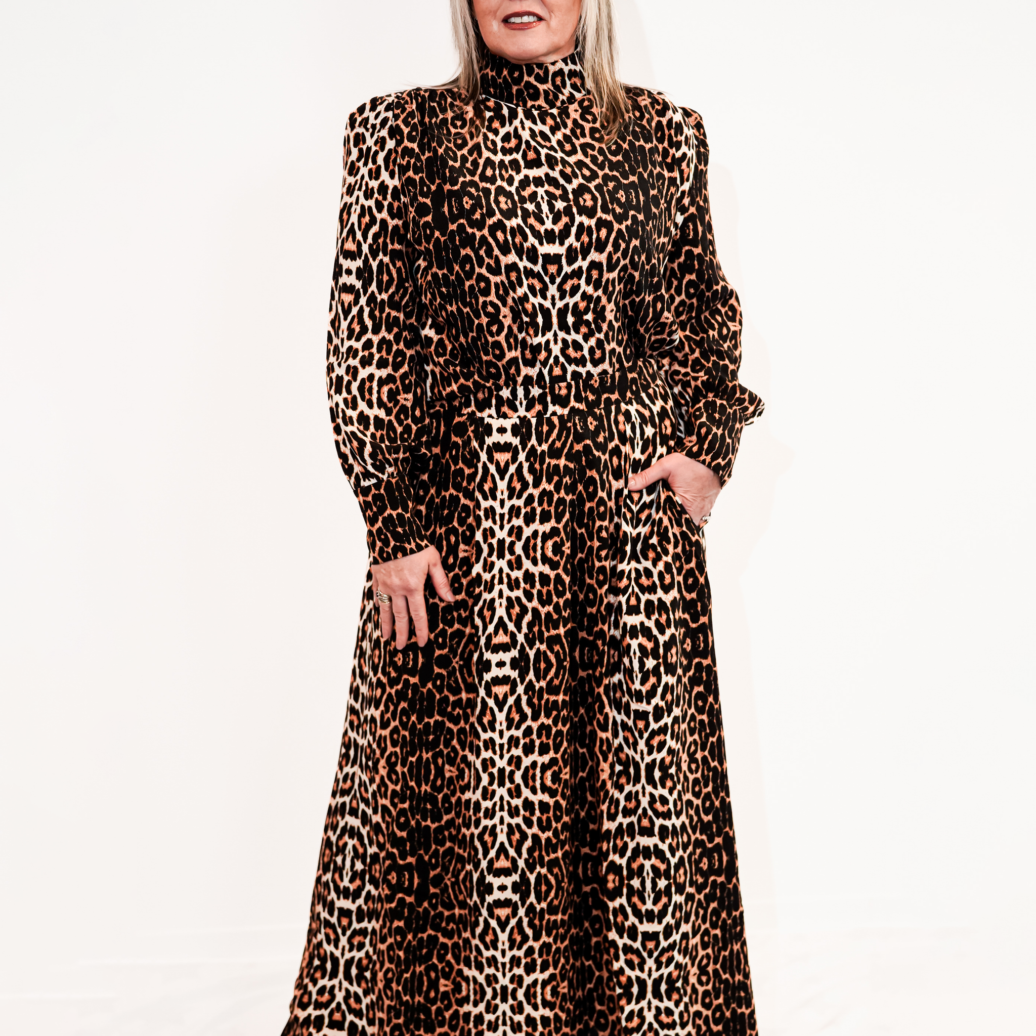 Co-ord Bowie blouse & Elle skirt - Leopard