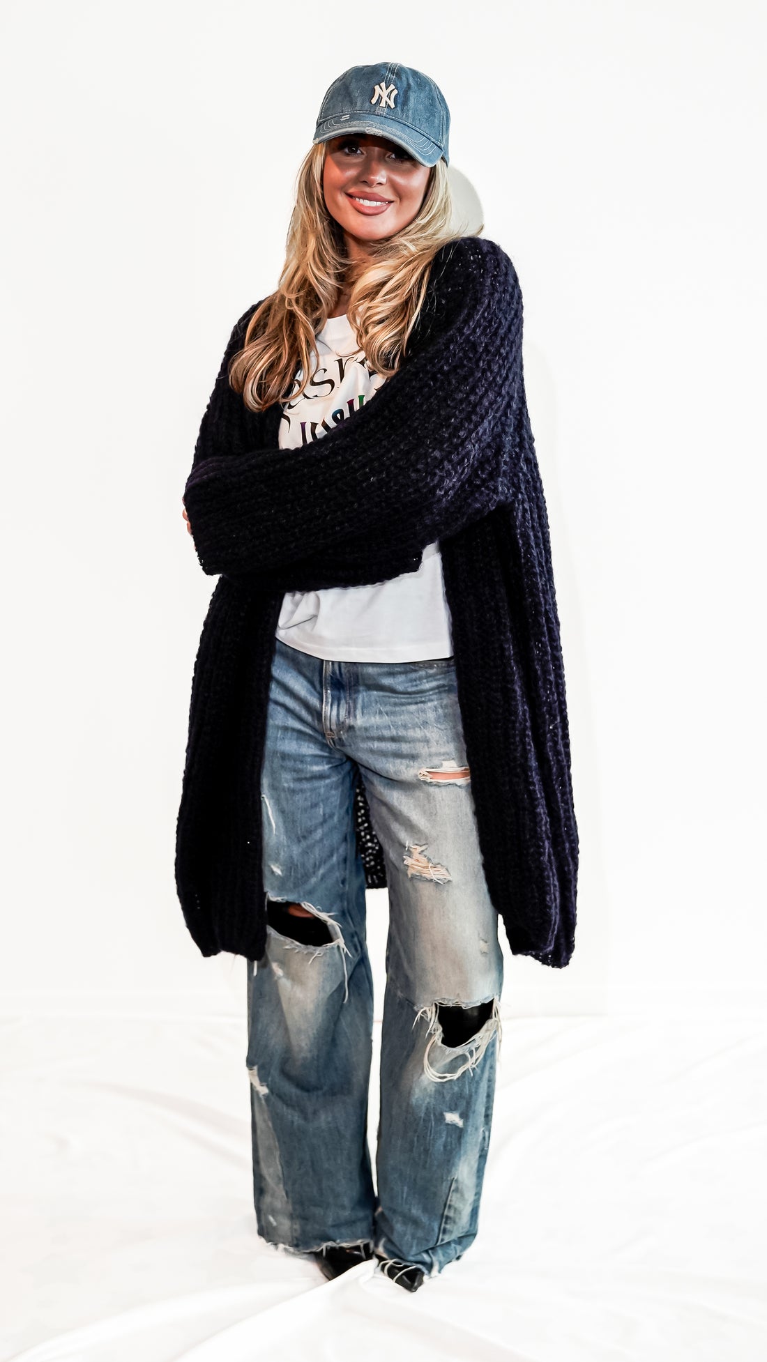 Angora cardigan - Blue