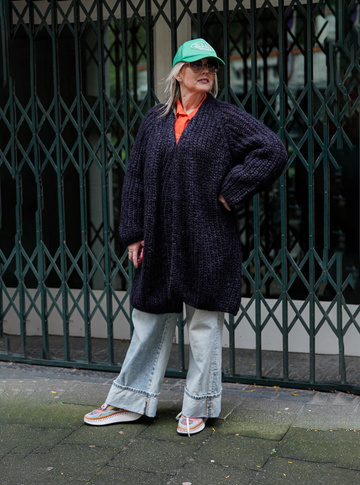 Angora cardigan - Blue