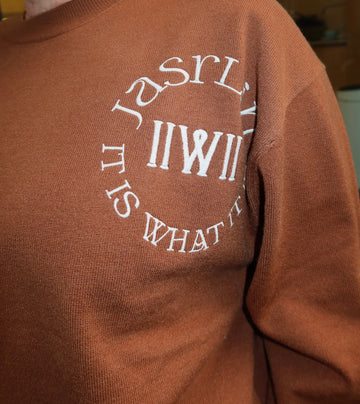 Gigi top logo - Latte & Ecru