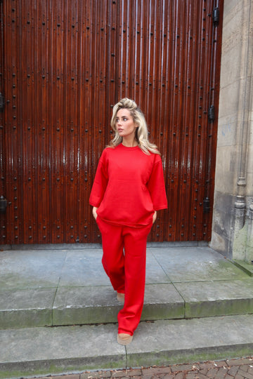 Co-ord Felice pants & Gigi top - Lipstick Red