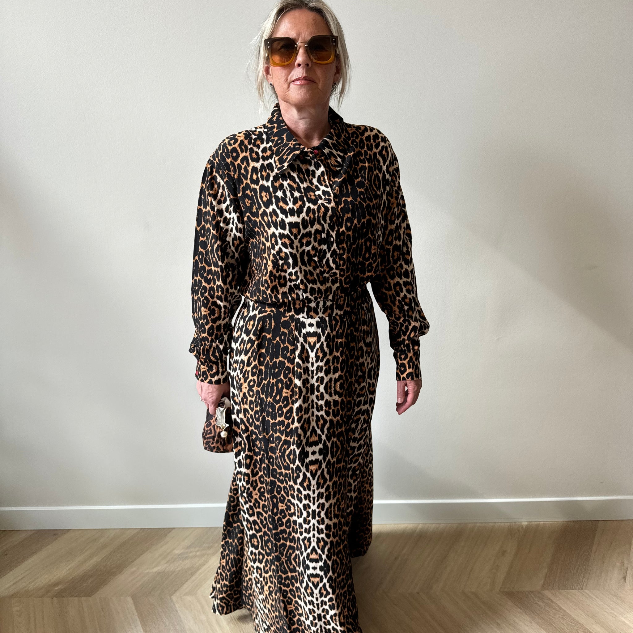 Co-ord Bella blouse & Elle skirt - Leopard