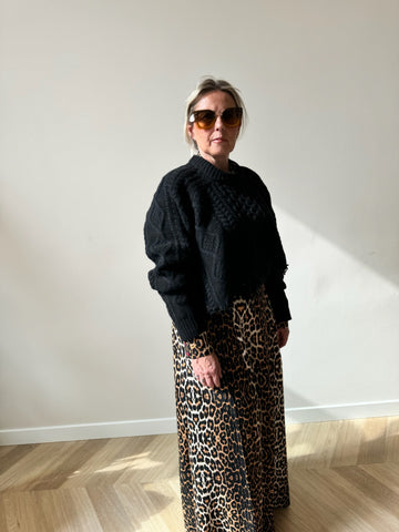 Scarved sweater - Black