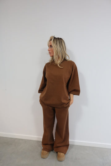 Co-ord Felice pants & Gigi top - Latte