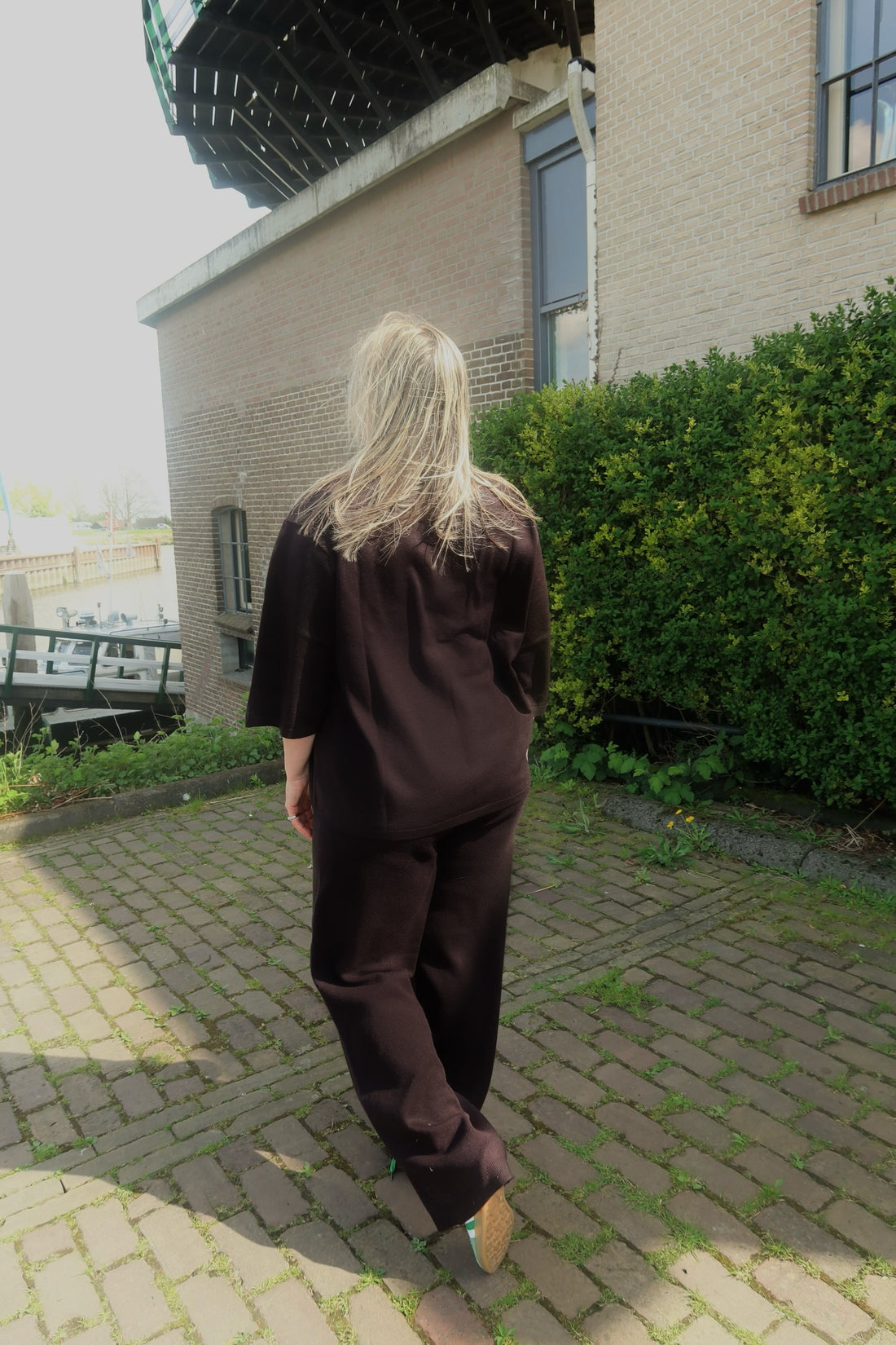 Co-ord Felice pants & Gigi top with logo - Black
